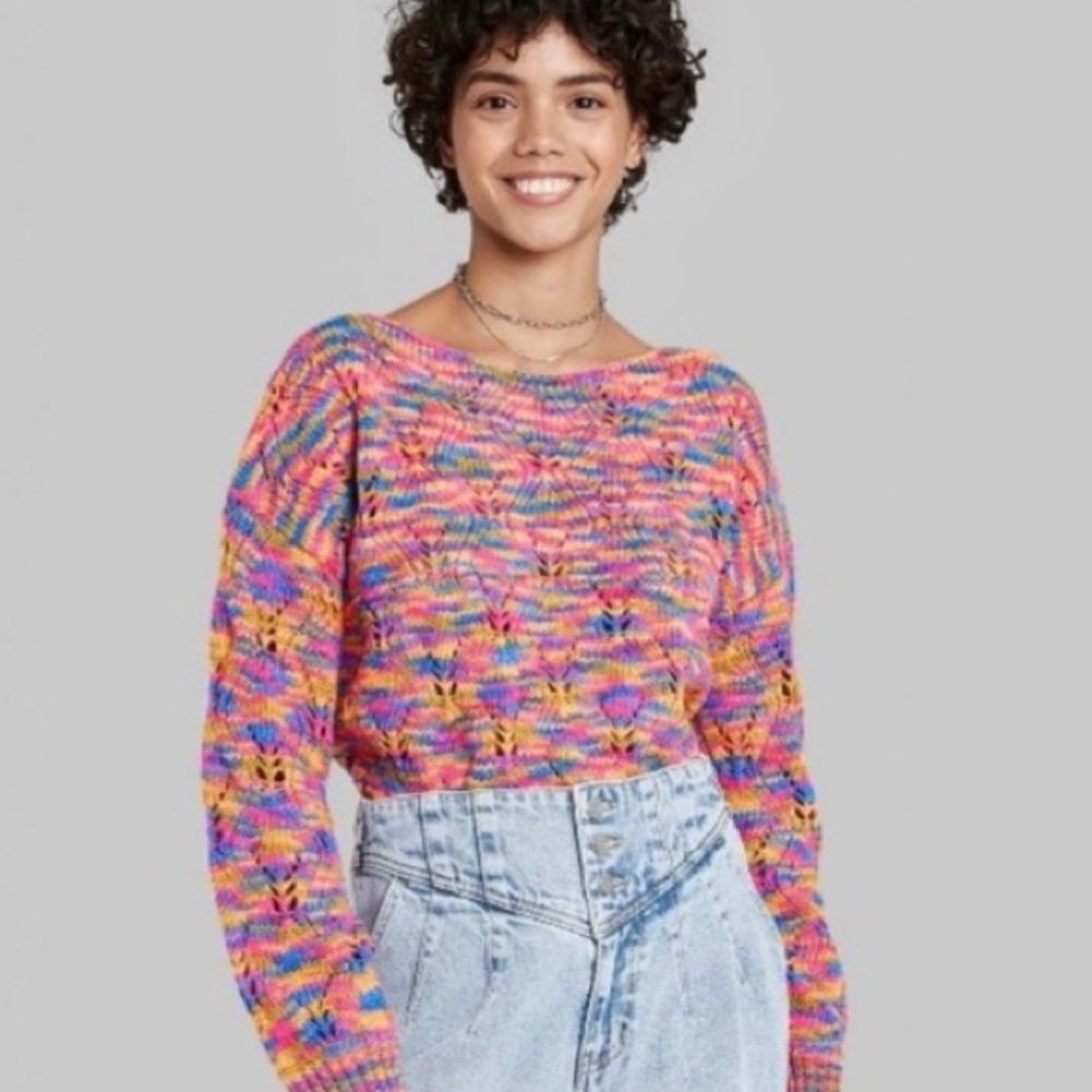Target Wild Fable Rainbow Knit Sweater